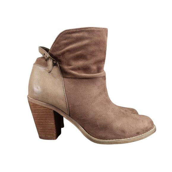 Rebels Shoes Womens 9 Bootie Fashion Block Heel Lifestyle Classic Slouchy Brown - Picture 16 of 16